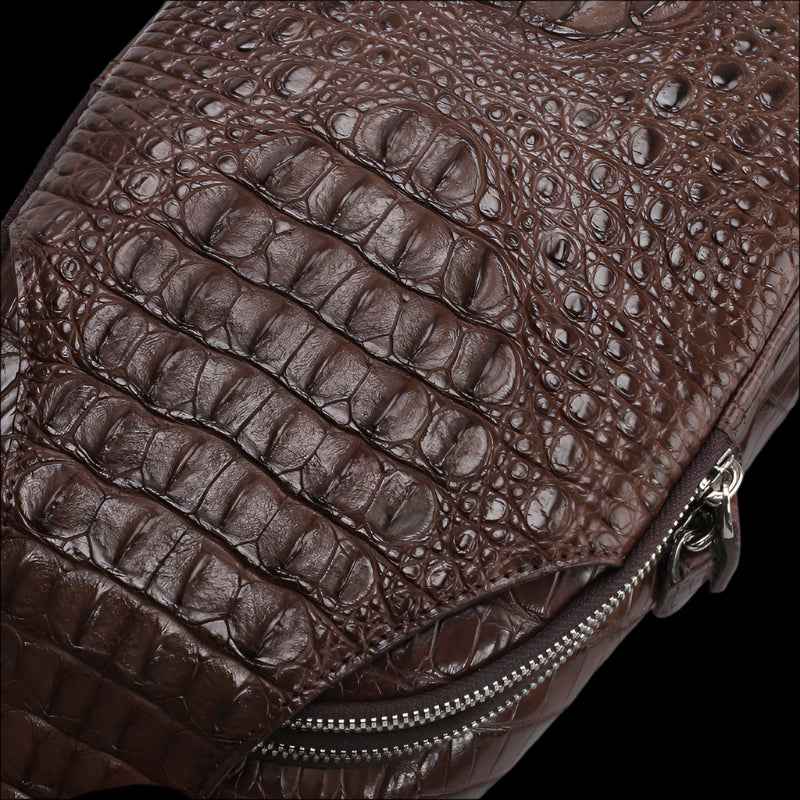 Crocodile Leather Crossbody Bag | Casual Chest & Sling Bag