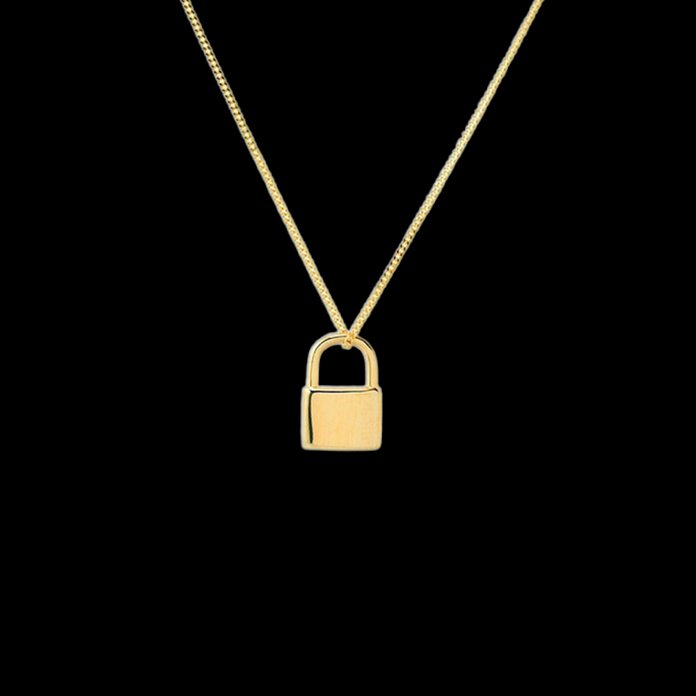Small lock Necklace Silver