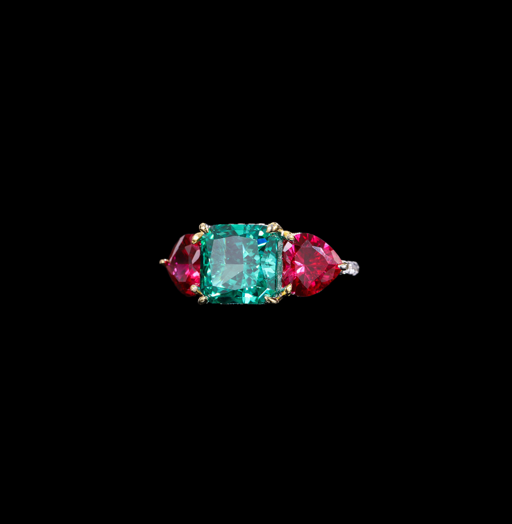 Color Diamond Ring Silver