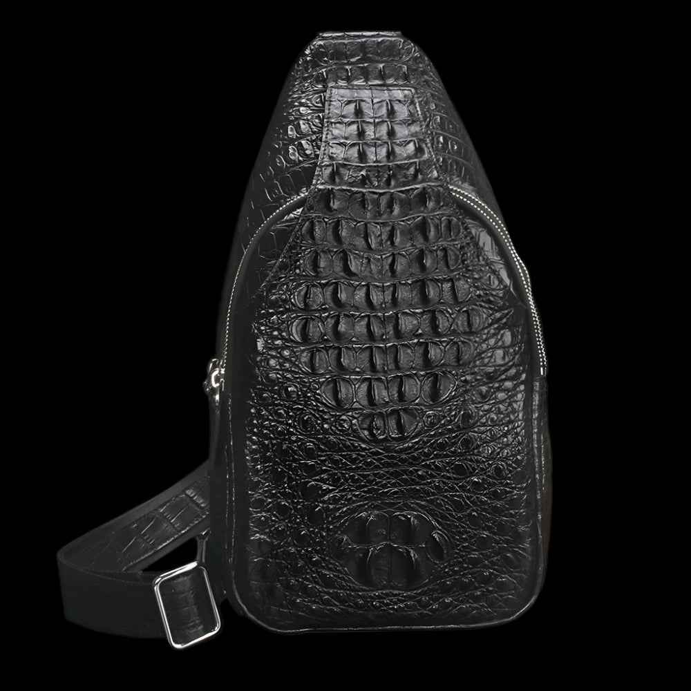 Crocodile Leather Crossbody Bag | Casual Chest & Sling Bag