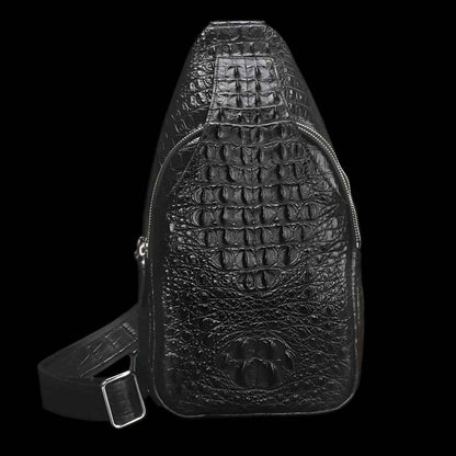 Crocodile Leather Crossbody Bag | Casual Chest & Sling Bag