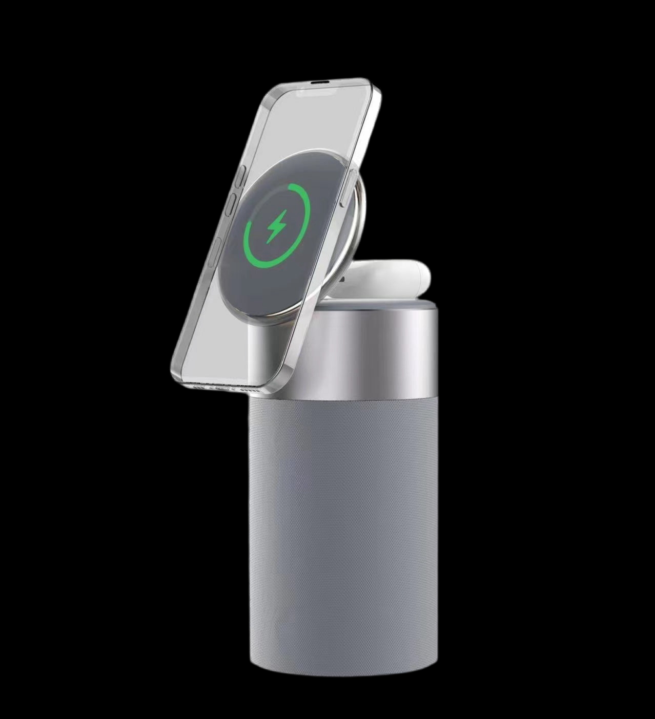 All-in-One Wireless Charger & Speaker Lamp