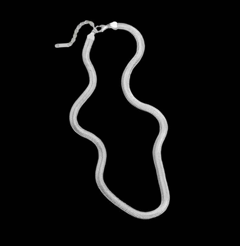 Snake Chain Necklace Silver