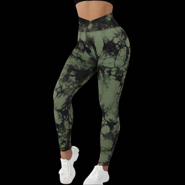 Tie-Dye Yoga Leggings | Push-Up & High-Waist
