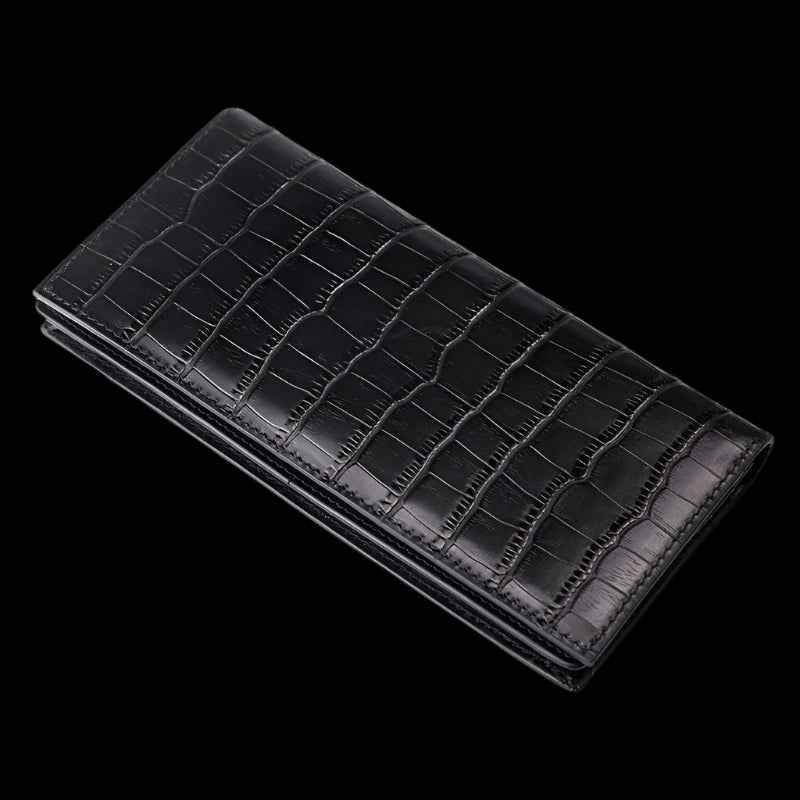 Crocodile Leather Pattern Long Wallet