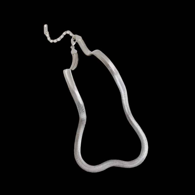 Snake Chain Necklace Silver
