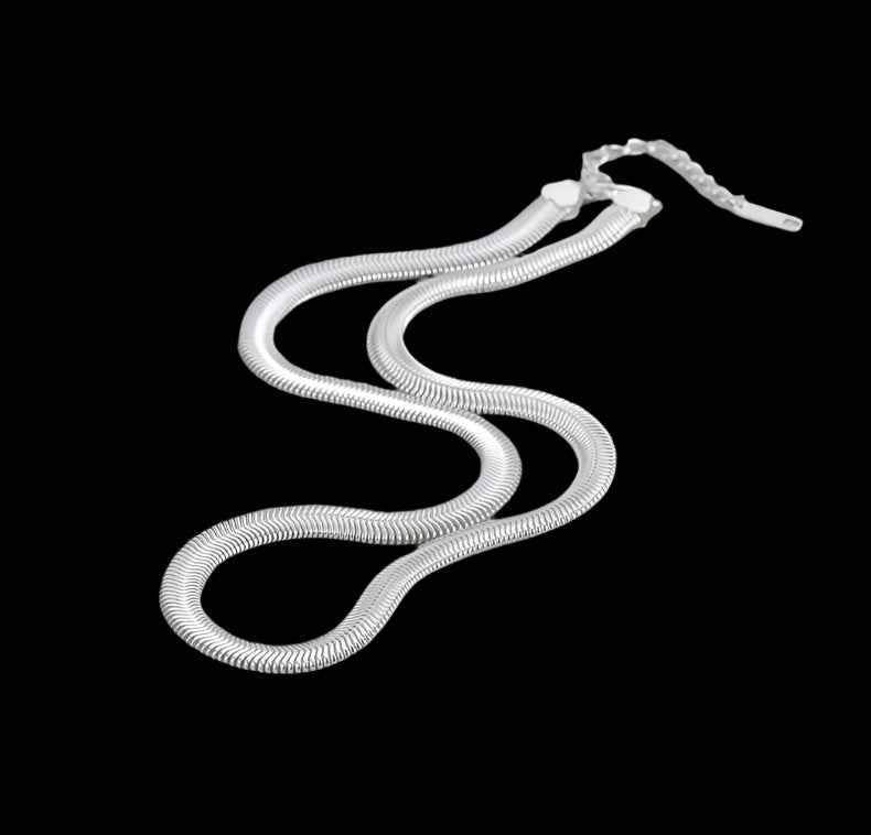 Snake Chain Necklace Silver