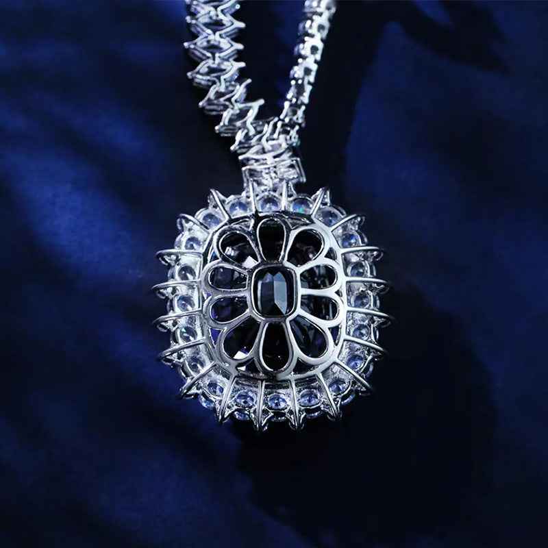 Sapphire Necklace Silver