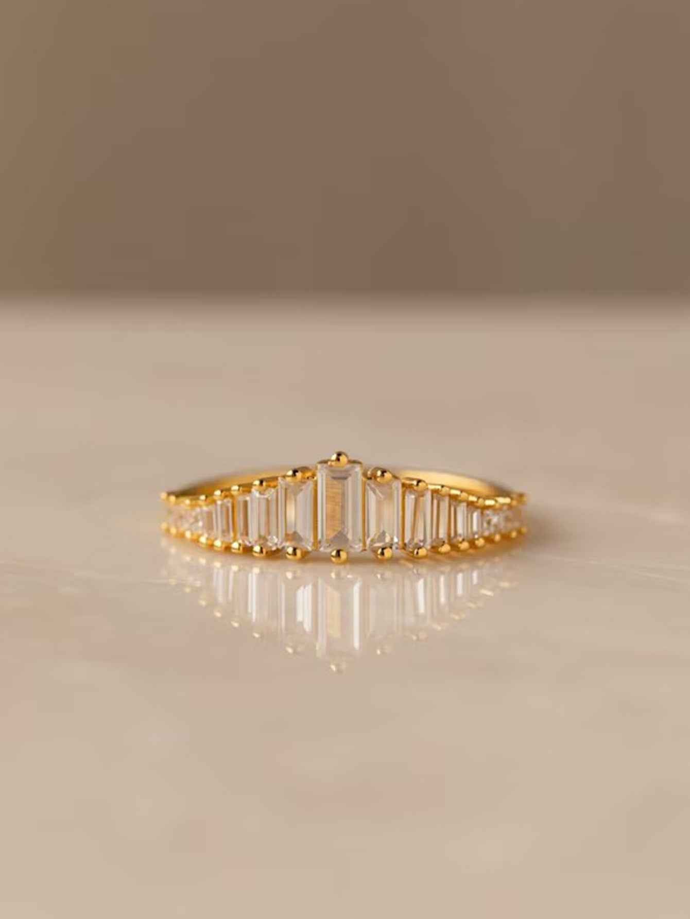 Pyramid Diamond Ring