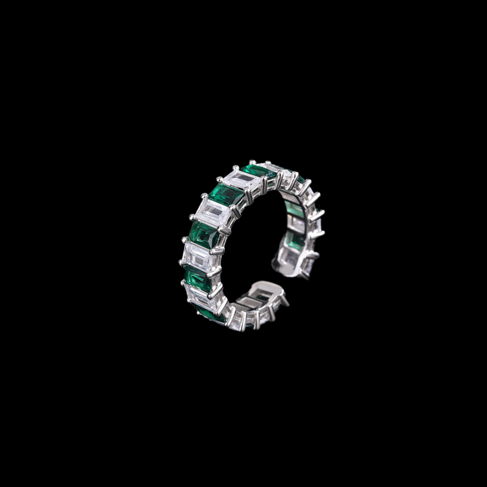 Emerald Silver Ring